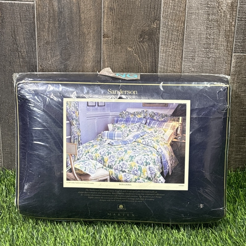 Vintage Sanderson Rosa Dora King Bedding Set English Floral NOS Sealed